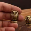 Latón Transfronterizo Búho Gordito Artesanía en Latón Adorno 3D de Escritorio Oficina de Escritorio Adorno de Estatua Pequeña