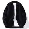 Suéter Redondo de Moda para Hombre, Nuevo para Otoño/Invierno 2026, Tejido, Cárdigan Simple de Color Sólido, Chaqueta Casual Engrosada