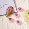 Arte de Uñas con Cara Sonriente Grande y Pequeña 3D Takashi Murakami Girasol Dibujos Animados Coloridos Celebridad de Internet Relieve Tridimensional Pegatinas de Uñas de Resina