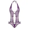 Lencería Sexy, Body Sexy Transparente Sin Quitar para Pecho Pequeño Sm, Uniforme de Juego de Rol, Ropa Interior Sexy Tentadora Desechable de Rasgar