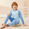 Conjunto de roupa íntima térmica de outono para meninos, algodão puro, para meninos mais velhos, roupa interna quente, suéter 100% algodão, camada base para outono e inverno