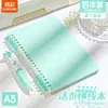 Cuaderno de hojas sueltas recargable B5/A5 Color Verdadero con líneas horizontales, cómodo de sostener, desmontable para escribir, adecuado para estudiantes de secundaria y preparatoria