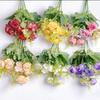 Paisagismo Verdejante, Rosas, Flores Artificiais, Pequenas Rosas na Cor Champanhe, Buquês de Mão, Buquês de Dia dos Namorados, Adereços de Decoração de Casamento