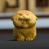 Escultura em madeira Thuja Tigre Literatura Brincar Enfeites Pet Pequeno Tigre Carro Artesanato em madeira Peça portátil Zodíaco Pang Tigre
