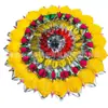 Corona Corazón 1.8m Colorida Doble Bola Bola Grande Papel Brillante Corona Flor Corazón Yunyang Artículos Funerarios Mayoreo