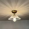 Lámpara de techo de cristal de cristal estilo Loft nórdico americano moderno, campana, lámparas para balcón y pasillo