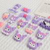 Tamaño pequeño Cráneo Púrpura Genio Dibujos Animados DIY Accesorios de Goma Suave Funda para Teléfono para Decoración de iPad Pantuflas Horquilla Adhesivo para Refrigerador