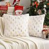 Almohada Navideña de Algodón Bordado Confortable para Sofá de Sala de Estar Funda de Cojín Copo de Nieve Cojín Funda de Cojín Venta al por Mayor