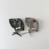 Chapéu de Bebê Yipan Outono Inverno Novo Xadrez Duplo Pompom Chapéu Lolita Chapéu à Prova de Vento para Bebê e Criança Pequena Chapéu com Proteção para as Orelhas de Menina