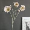 Flor Simulada Flocado Amapola Amapola Escandinavo Simple Hogar Habitación Modelo Diseño Boda Decoración Flor Artificial Mayoreo