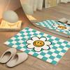 Alfombra de Piso de Cachemira Imitación Estilo Ins de Dibujos Animados Transfronterizo con Cara Sonriente para Hogar, Baño, Absorbente de Agua, Antideslizante, Alfombrilla para Pies, Alfombrilla de Entrada para Baño