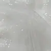 Malha Transparente com Lantejoulas Peça Aleatória Tecido Bordado em Malha Tecido para Vestido de Casamento Tecido para Roupa de Palco Brilhante