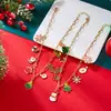 Collares Navideños Transfronterizos Europeos y Americanos, Guirnaldas de Moda y Versátiles, Cascabeles para Árbol de Navidad, Colgantes, Collares y Pulseras para Personas Mayores, Venta al por Mayor