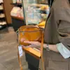 Bolso Pequeño de Piel de Vaca Curtida al Vegetal 2023 Nuevo Estilo Popular Versátil Bolso de Piel Genuina para Mujer Diseño de Nicho Bolso Bandolera con Textura