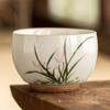 Taza Pequeña Arhat de Orquídea Pintada a Mano por el Fabricante Juego de Té Kung Fu de Cerámica Taza de Té para Mujer Taza Maestra Taza de Té Individual de Alta Gama