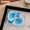Nuevos Colores Flor Phalaenopsis Pinza de Pato Pinza para el Cabello en la Parte Posterior de la Cabeza para Mujer Pinza Horizontal Lateral Pasador