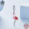 Pingente Exclusivo de Flamingo Aiful Prata de Lei S925 Acessórios de Animais com Contas DIY Contas Soltas Joias Populares Transfronteiriças
