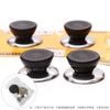 Tapa de madera con reborde superior de acero inoxidable, antiescaldaduras, asa universal, tapa con reborde superior, asa para olla, accesorios de cocina