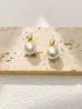 Brincos Redondos de Cobre Escovado de Alta Qualidade, Modernos e Versáteis, Estilo de Luxo Leve, Acessórios de Design de Nicho para Mulheres, Exquisitos