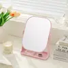 Espelho de mesa de moda fresca pequeno estudante dormitório feminino espelho de maquiagem ângulo ajustável espelho de maquiagem HD espelho de não deformação