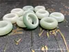 Anéis Correntes de Raiz de Bodhi de Jade Branco, Anéis Correntes de Raiz de Bodhi para Pulseiras DIY, Contas Budistas e Acessórios