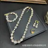 Nuevo Conjunto Colorido de Diamantes Checos de Cristal Incrustados, Joyería de Estilo Medieval, Conjunto de Cuatro Piezas de Perlas, Venta al por Mayor desde el Fabricante