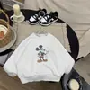 Sudadera con Capucha Cálida de Estilo Coreano, Sencilla con Estampado de Dibujos Animados para Niños, de Otoño, Holgada y Versátil, para Guardería