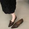 Zapatos Mary Jane de Cuero Estilo Francés para Mujer, Nuevos Zapatos de Tacón Alto con Punta Negra para Primavera y Otoño 2026