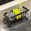 Prateleira de Armazenamento de Cozinha de Aço Inoxidável, Escorredor, Utensílios de Cozinha, Prateleira de Armazenamento de Panos, Escorredor de Bancada