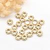 Cor dourada 14k guirlanda de cânhamo padrão martelado círculo enrolado junta com miçangas pulseira DIY acessórios de joia atacado
