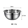 Bacia Aprofundada de Aço Inoxidável para Assar Ovos e Tigela de Cozinha Doméstica Anti-respingo para Mexer Massas e Creme