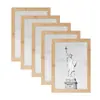 Moldura de Poster Transfronteiriça 6 polegadas 7 polegadas A3 A4 Moldura para Pintura de Parede de Fotos Combinação Moldura de Foto com Fecho Giratório de Madeira Feito à Mão Conjunto de Cinco Peças