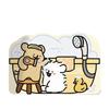 Alfombrilla de baño de diatomeas con forma de cachorro de dibujos animados, alfombrilla antideslizante para puerta de baño, alfombrilla absorbente para una generación de cabello