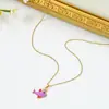 Serie de Verano Oceánica Transfronteriza Europea y Americana Collar de Peces de Colores Cadena para Clavícula de Pez Dorado de Moda Personalizada Moda Versátil Al por Mayor