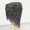 Corrente de Cintura para Dança do Ventre Nova Saia de Amarrar Cobertura de Cintura com Franjas Cortina Vestido de Dança Oriental Saia de Cintura Toalha de Cintura Toalha Triangular para Quadril