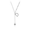 Colar com Pingente de Letra D em Aço Titânio Casual Feminino Versátil Design de Nicho Corrente para Clavícula Estilo K Estilo Frio Não Desbota