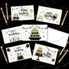 Tarjeta de felicitación de cumpleaños creativa con un toque de alta gama, tarjeta de invitación de cumpleaños infantil, tarjeta de decoración de ramo de bendición de pastel de cumpleaños para panadería