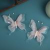 2024 nuevo diseño original antiguo hecho a mano accesorios para el cabello hanfu con mariposa rosa pinza para el cabello tocado hanfu