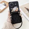 Funda de Moda para Teléfono vivoXFlip de Cuero con Patrón de Diamantes Nuevo de Gama Alta Funda Plegable vivoxflip