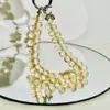 Cadena de Teléfono Móvil con Cuentas de Cristal de Imitación Coloridas de Lujo Ligero Colgante de Cámara para Bolso Pequeño Fresco Exquisito para Mujer Llavero de Nicho