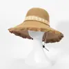 Nuevo Sombrero de Sol de Ala Ancha Protector Solar Monocromático de Verano para Mujer Sombrero de Madre Sombrilla Sombrero de Paja Sombrero de Verano Sombrero de Pescador