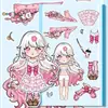 Colección de Disfraces de Hada Pequeña Magia24 hojas grandes de pegatinas de disfraces súper creativas para el minijuego educativo interactivo para niños