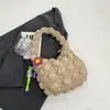 Bolso de Nube Plisado de Moda para Mujer, Bolso Casual de Albóndiga de Nicho, Nuevo Estilo 2026 Bolso Acolchado, Bolso de Hombro y Axila Versión Coreana