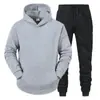 2023 Exportación Europea y Americana Hombres y Mujeres Mismo Estilo Sudadera con Capucha para Pareja Tablero Ligero Color Puro Otoño e Invierno Sudadera de Forro Polar Traje