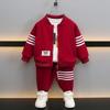 Conjunto Infantil para Niños Ropa Deportiva de Primavera 2026 Nueva Chaqueta Elegante Estilo Coreano Moderno Genial Conjunto de Dos Piezas para Bebés