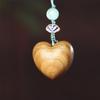 Colgante de Madera con Forma de Corazón para Teléfono Adorno Colgante para Coche Colgante de Madera Joyería Llavero Artículos de Regalo