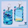 Funda para tarjeta de ola de dibujos animados, puntada ins, funda para tarjeta de acceso de autobús/metro, con cordón largo, halter, certificado de jardín de infancia