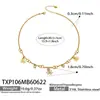 Conjunto de Colar e Pulseira com Pingente de Polvo Estilo Oceano Incrustado com Zircônia Aço Inoxidável Banhado a Ouro 18K Joias Europeias e Americanas para Mulheres