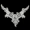 Fondo de Malla Cuerda Trenzada Bordado Collar Flor Polié Seda Bordado Cuello Falso Accesorios para Vestido de Novia Cuello Pecho Cuerda para Coche Cuello Falso