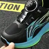 Sapatos infantis feitos à máquina tamanho 28-33, cabedal popular em couro, fivela giratória para meninos, tênis esportivos infantis para corrida 6720